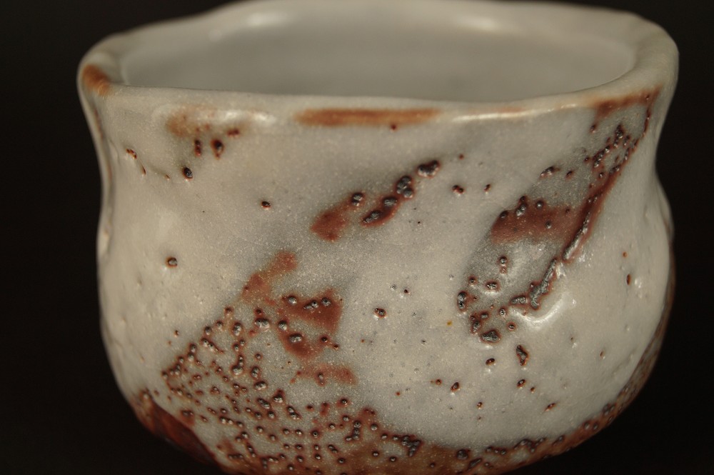 Chawan Shino Keramik Rueckansicht