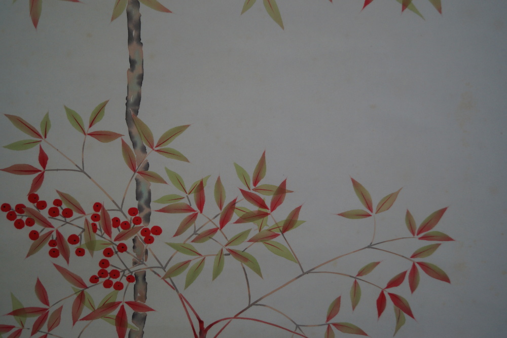 Vogel und Blume Beeren Nahaufnahme 2