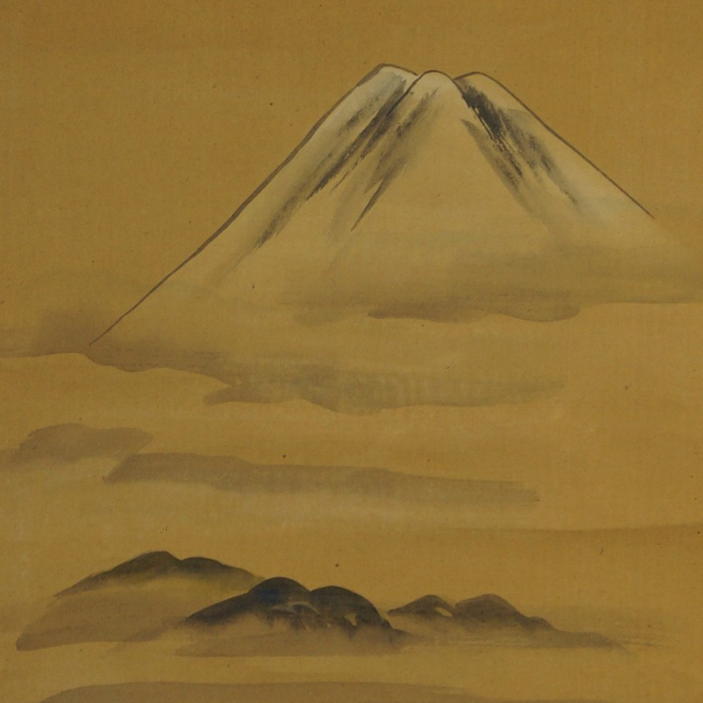 Rouleau suspendu Mont Fuji aperçu gros plan du motif