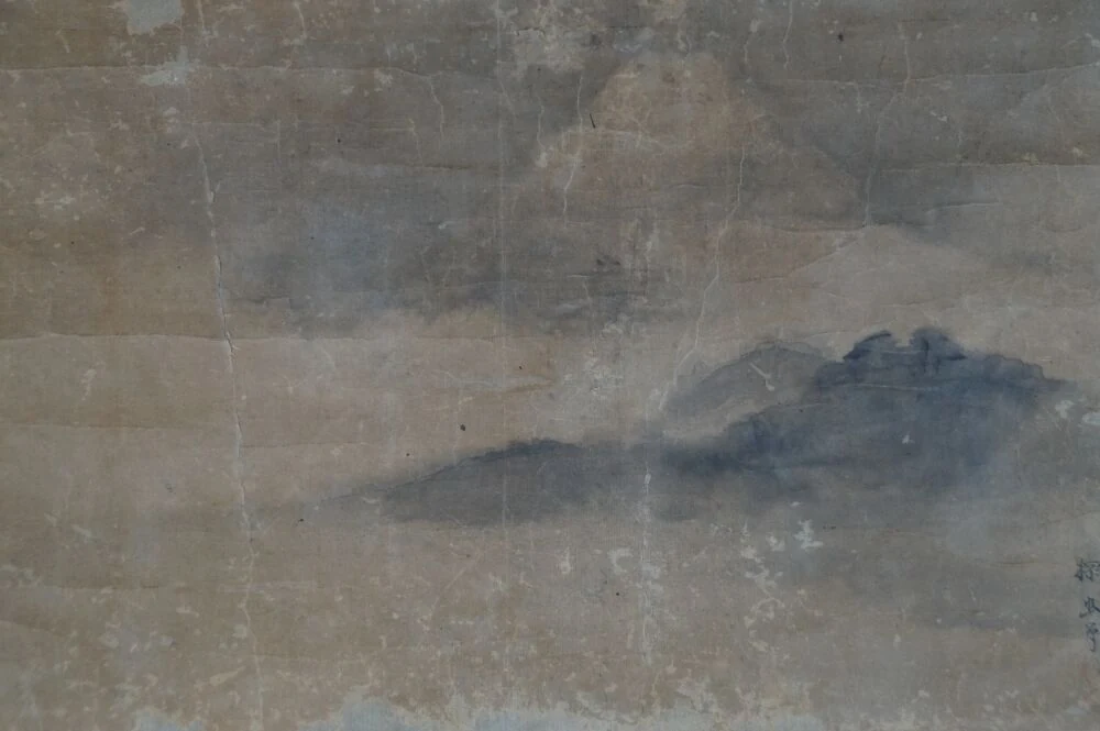 Gesamtmotiv mit Fuji, Wolkenband und dunklen Hügeln, ohne Rahmung
