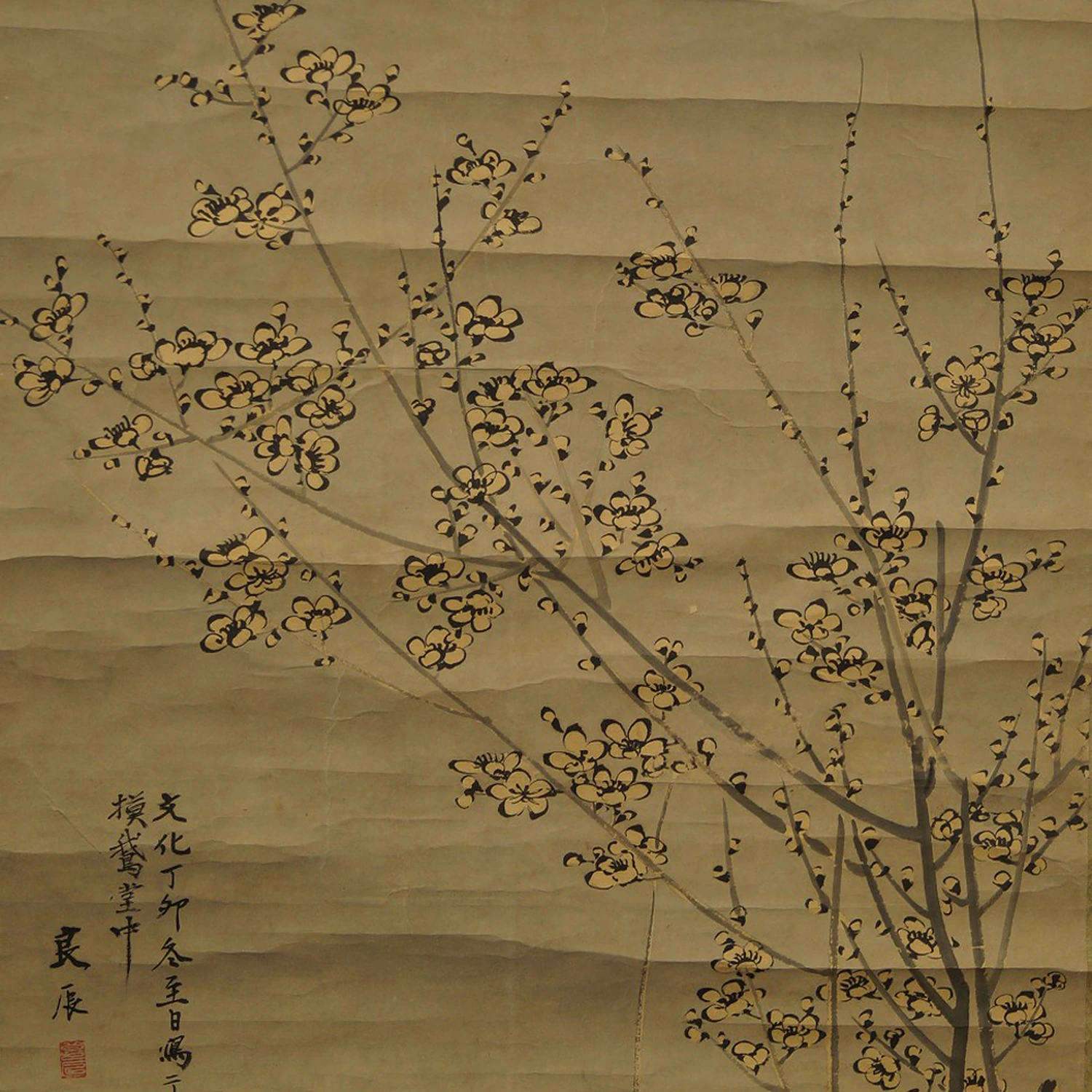 Sakura Rollbild Motiv Nahaufnahme Vorschau