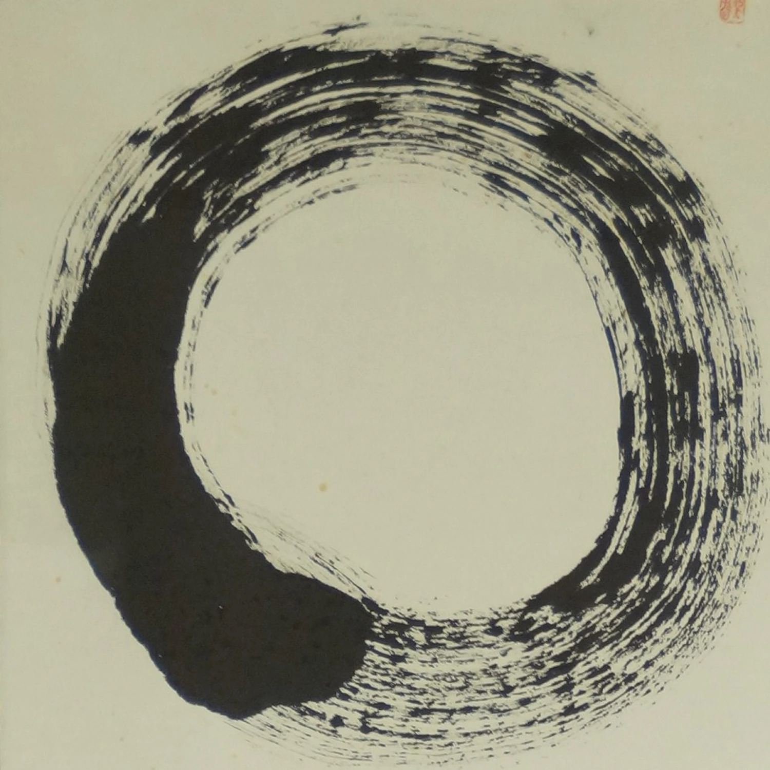 Vorschau-Nahaufnahme des kraftvoll gemalten Zen-Enso