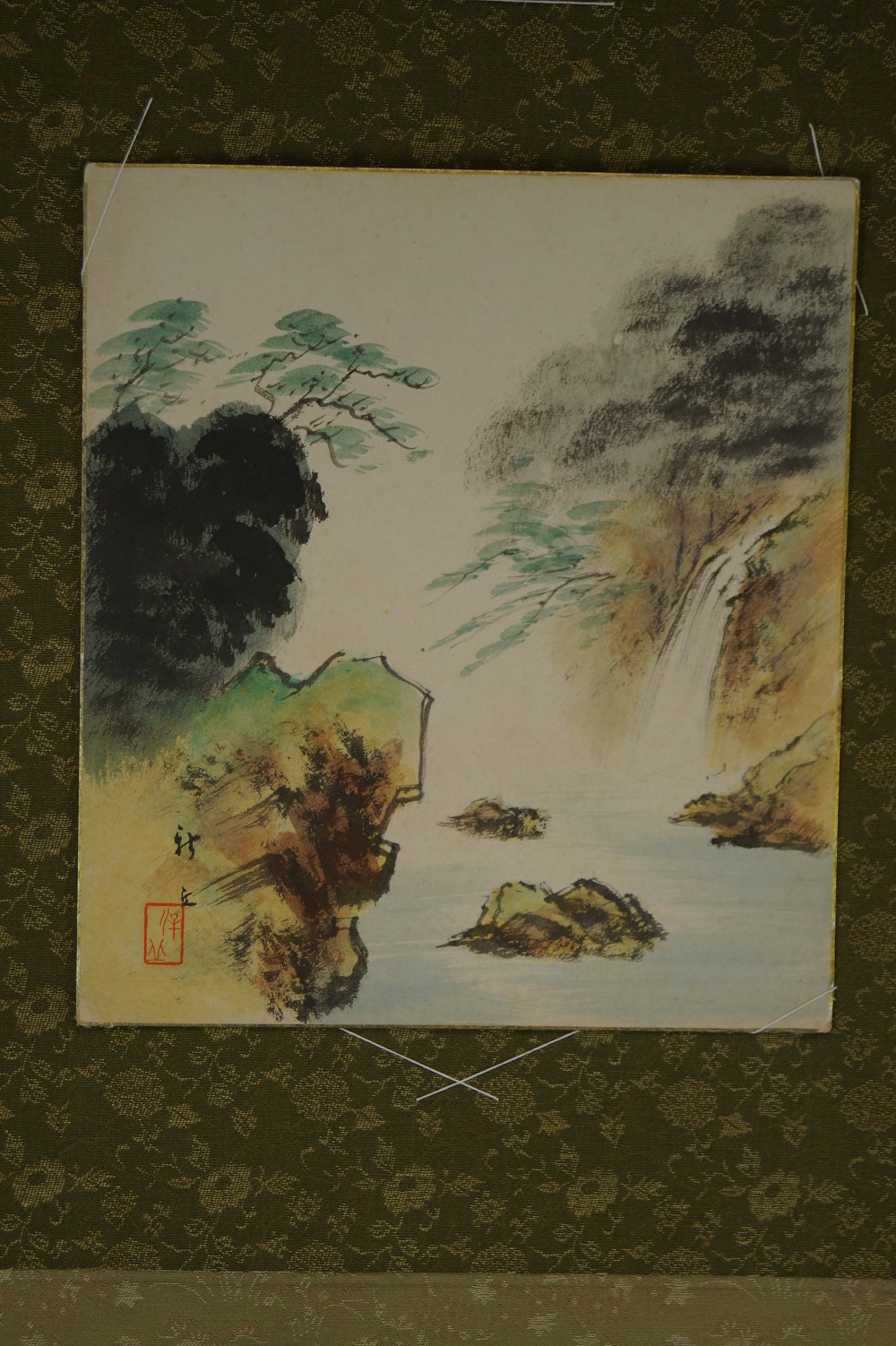 Shikishi Landschaft Shikishi in Einfassung