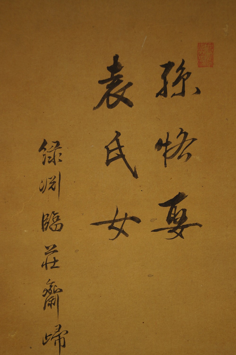 Affe Inschrift Nahaufnahme
