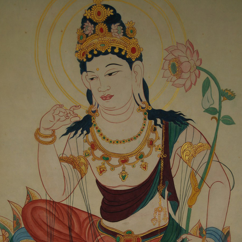 Kannon Bodhisattva Motiv Nahaufnahme Vorschau
