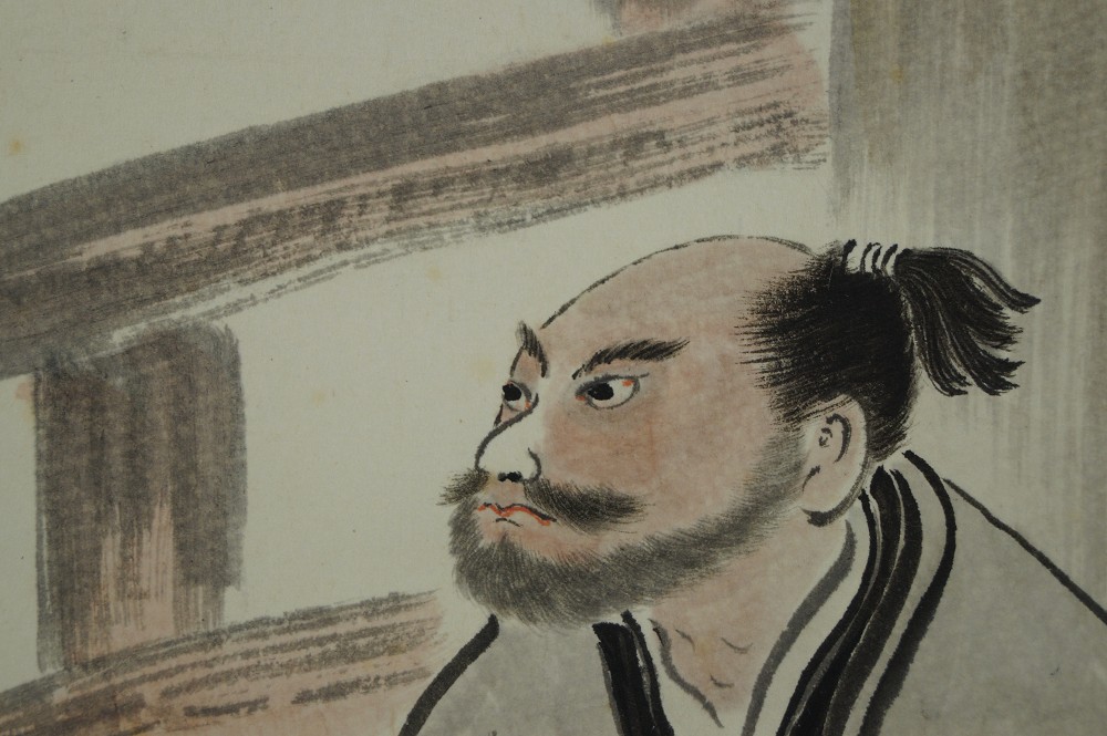 Rotolo verticale samurai primo piano del motivo del samurai 3