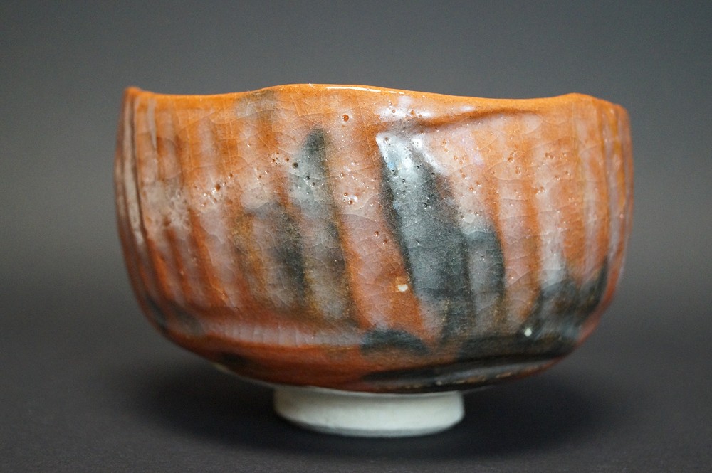 Chawan Raku Keramik Toraku Morisato Frontalansicht